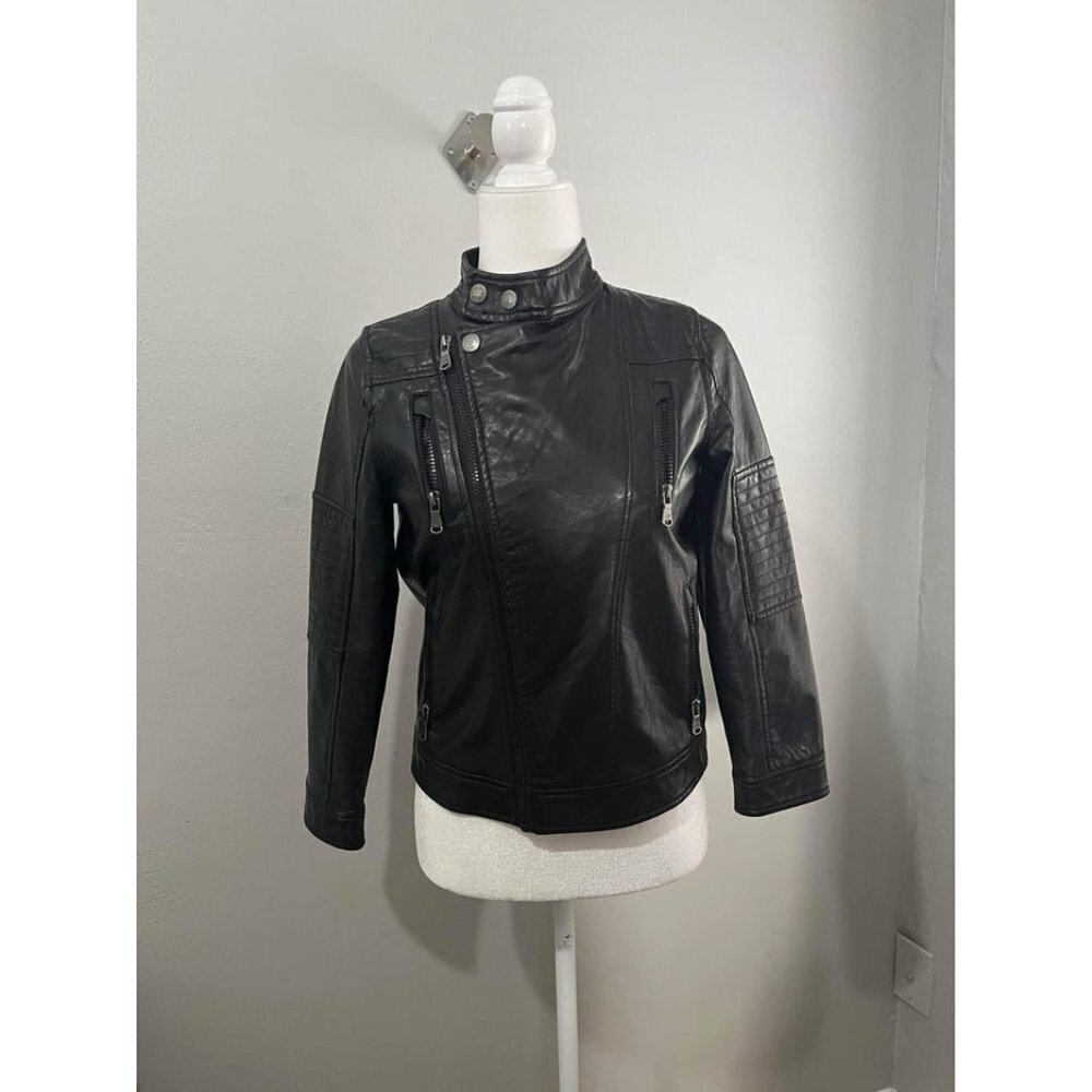 Urban Republic Motorcycle Jacket Black Size M (10-12)